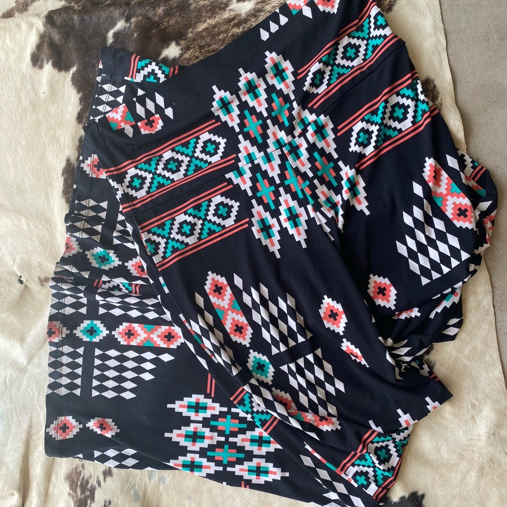Aztec Print Bell Bottoms - Large